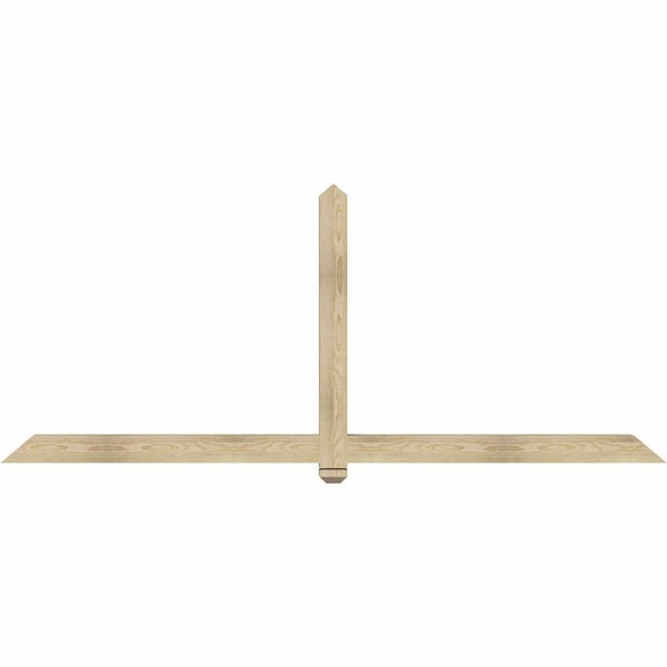 Ekena Millwork Eugene Rough Sawn Timber Gable Bracket, Douglas Fir, 96"W x 40"H x 4"D x 4"F, 10/12 Pitch GBW096X40X0404EUG00RDF - main